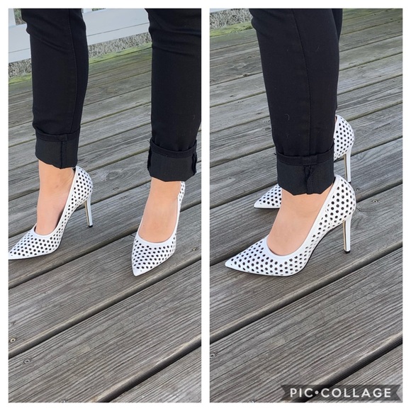 🔥NINE WEST🔥TRANSLATE STILETTO HIGH HEELS PUMPS WHITE SIZE 5.5 NEW IN BOX - Picture 3 of 7